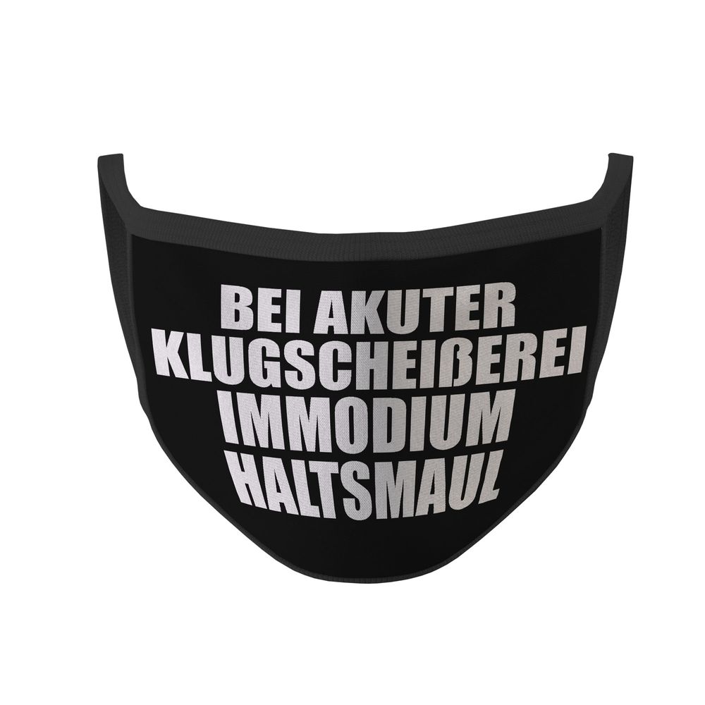 Mouth Nose Mask In case of acute smart shit Imodium Shut up # 35276