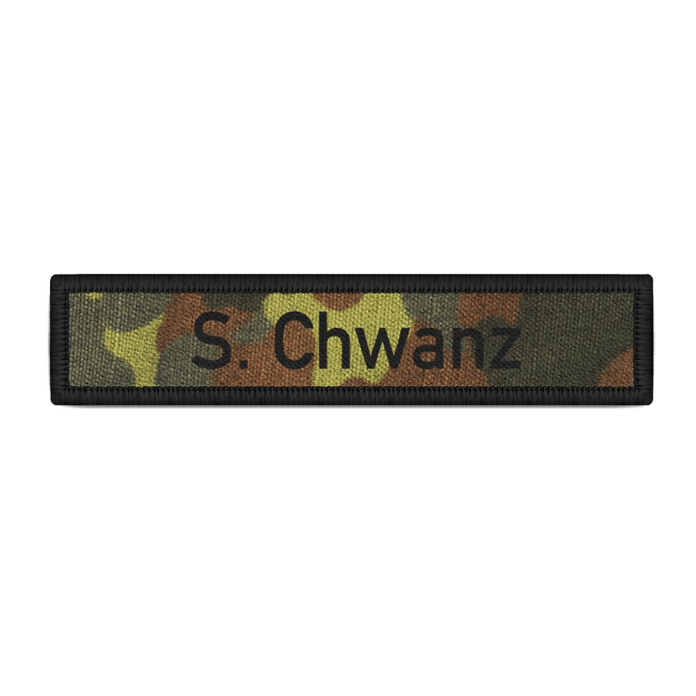 Patch Namens-Schild S Chwanz Bundeswehr Spaß Abgänger Kamerad Tarn #35029
