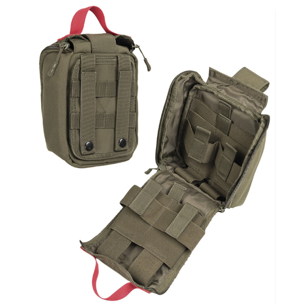 IFAK Tasche Rank Patch 9,8x6cm Set Äskulapstab oliv First Aid Hermesstab