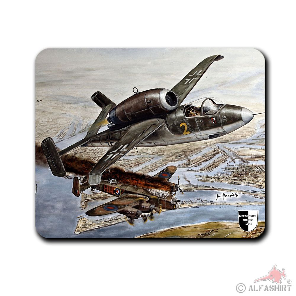 Lukas Wirp mouse pad fighter plane HE 162 Volksjäger Knight's Cross holder Max #42715