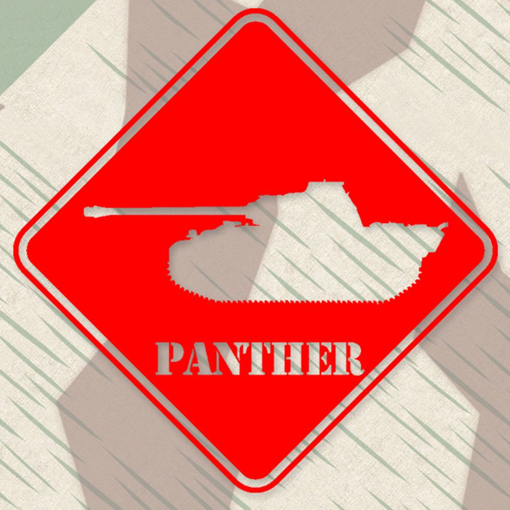 Aufkleber/Sticker Panther Schild Panzer Militär 20x20 cm #A283