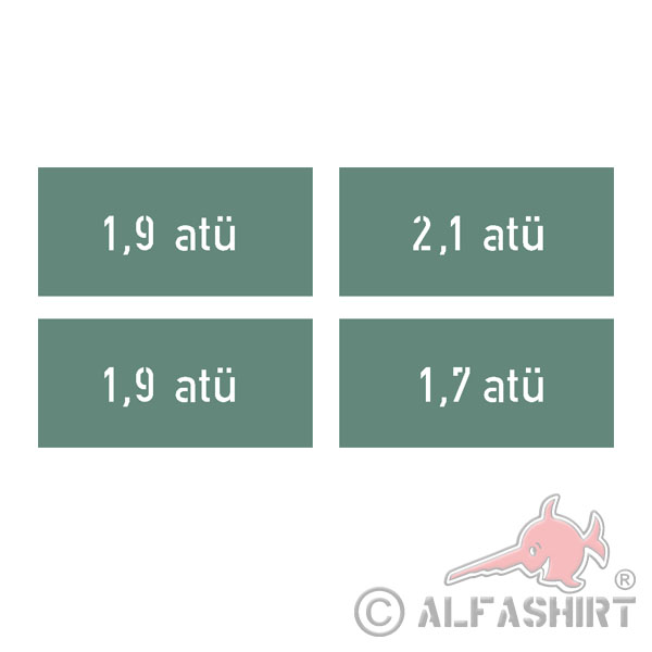 Lackierschablone 1,7 / 1,9 / 2,1 atü