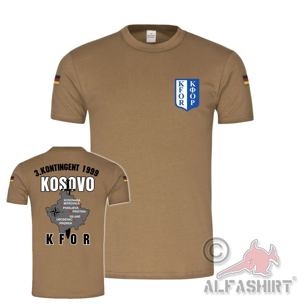 BW Tropical Shirt 3 Contingent 1999 Kosovo Force Balkan KFOR Mission #42830