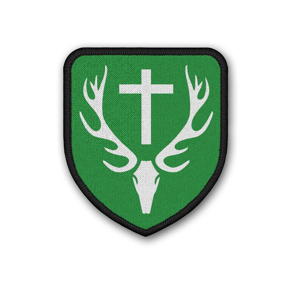 Patch Jäger Schutzpatron Abzeichen Hubertus von Lüttich Hirsch #36559