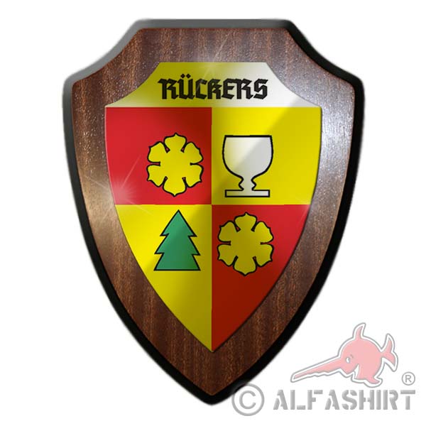 Wappenschild / Wandschild - Rückers Wappen Logo Polen Niederschlesien  #25611