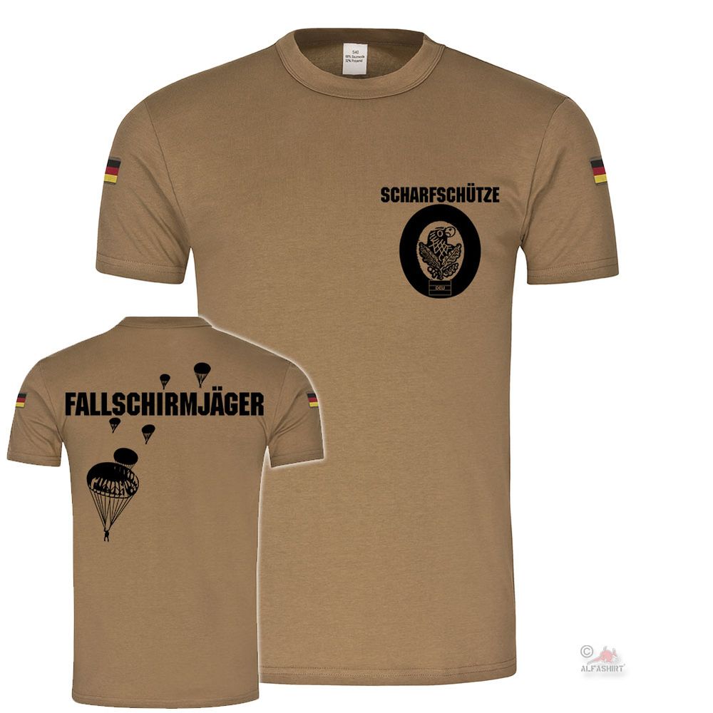 BW Tropen Fallschirmjäger Scharfschütze Sniper Abzeichen Tropenshirt #18585