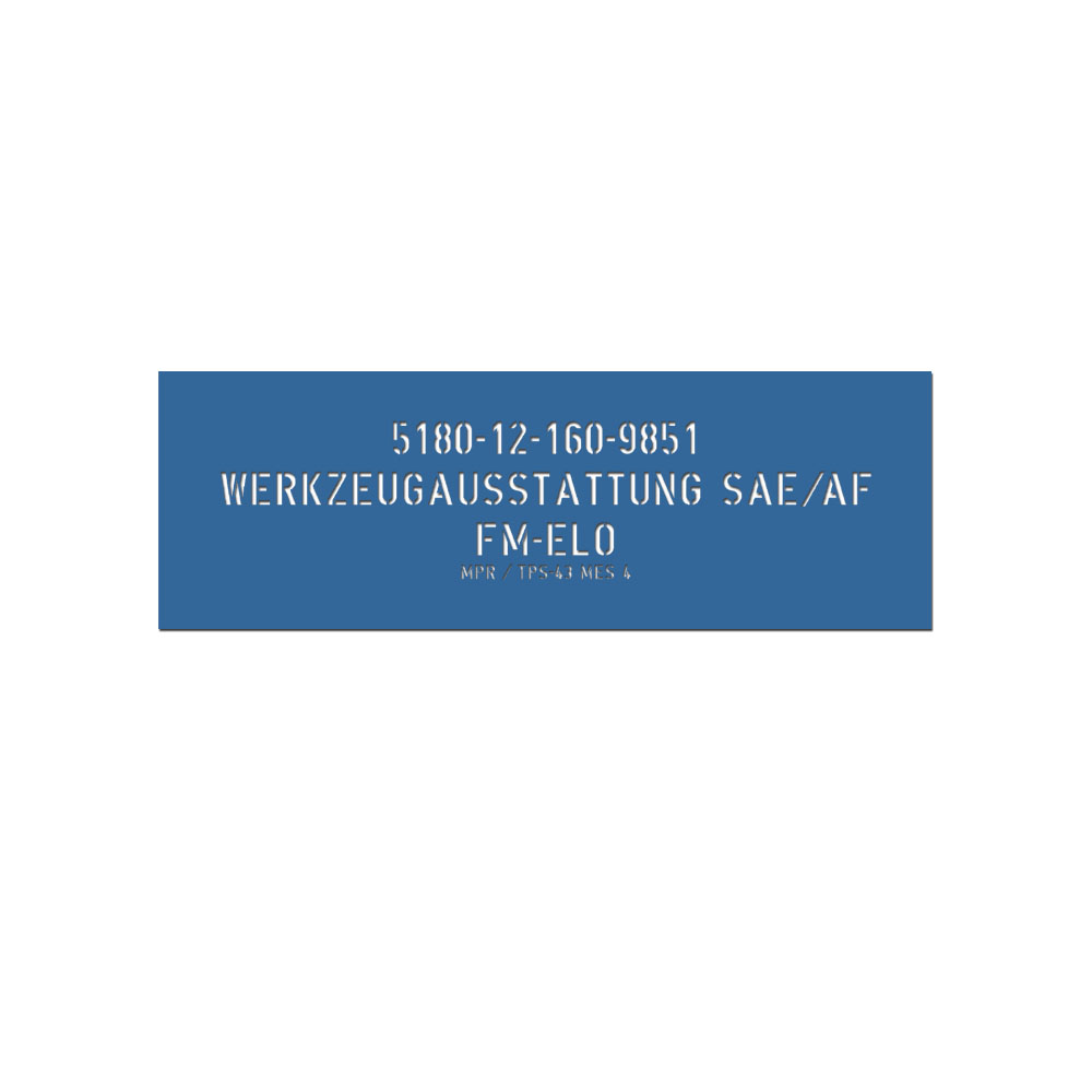 Lackierschablone Werkzeugausstattung SAE AF JG74 Neuburg Bundeswehr #A5453