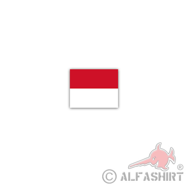 Aufkleber/Sticker Monaco Flagge Fürstentum Französisch Erbmonarchie 9x7cm A3010