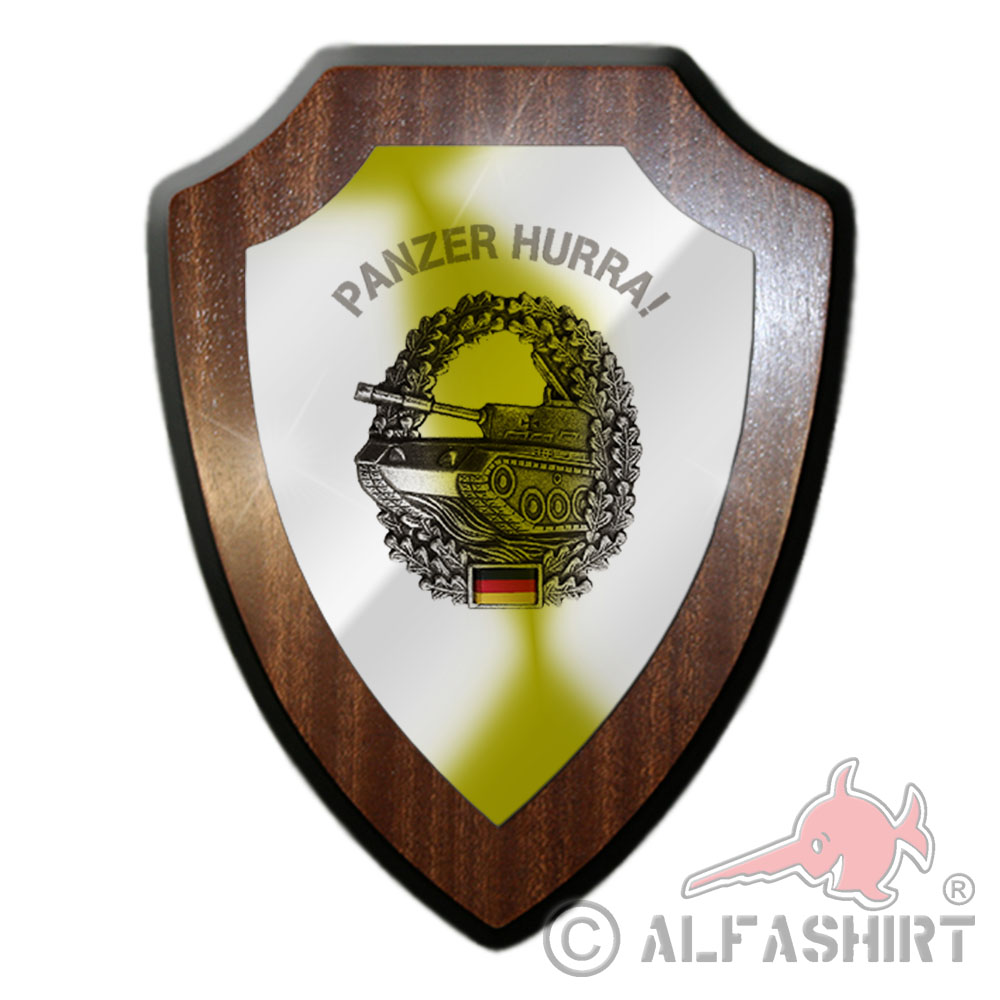 Heraldic shield Panzer Hurra Beret Type 2 Panzermann Soldier Einheit Wappen # 27063