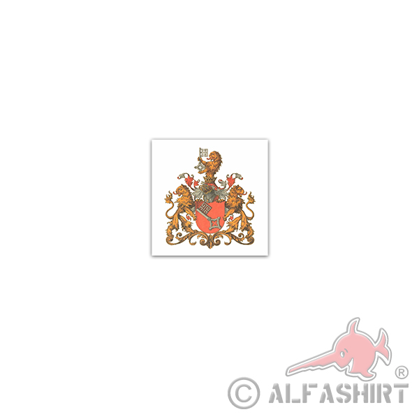 Sticker Free Hanseatic City of Bremen Coat of Arms Low German 7x7cm A3265