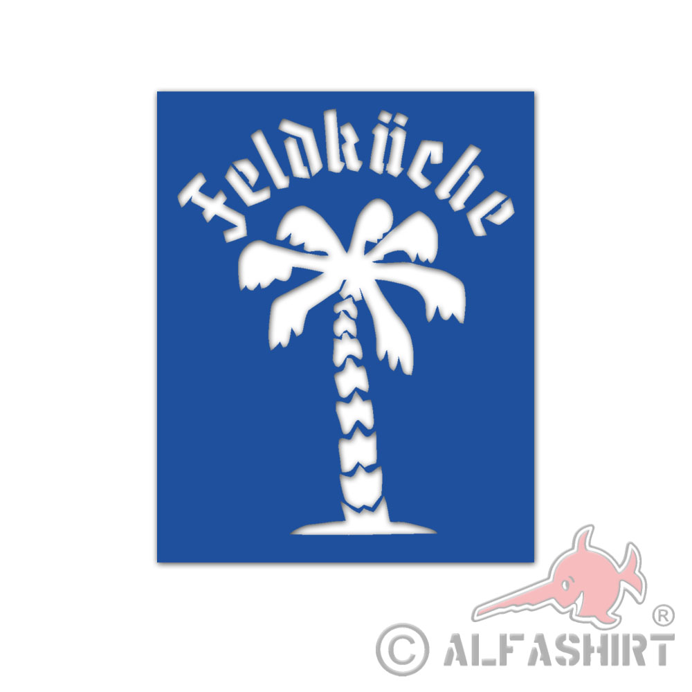 Lackierschablonenaufkleber Palme Feldküche Typ 2 Symbol 13x10cm #A5828