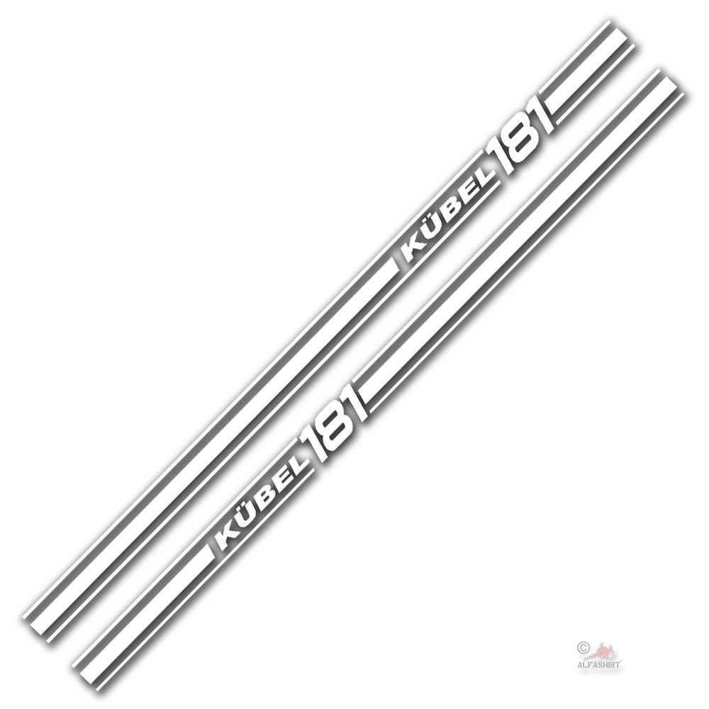 Side sill sticker Kübelwagen 181 Sticker outside sill 2x 160x7cmA4948