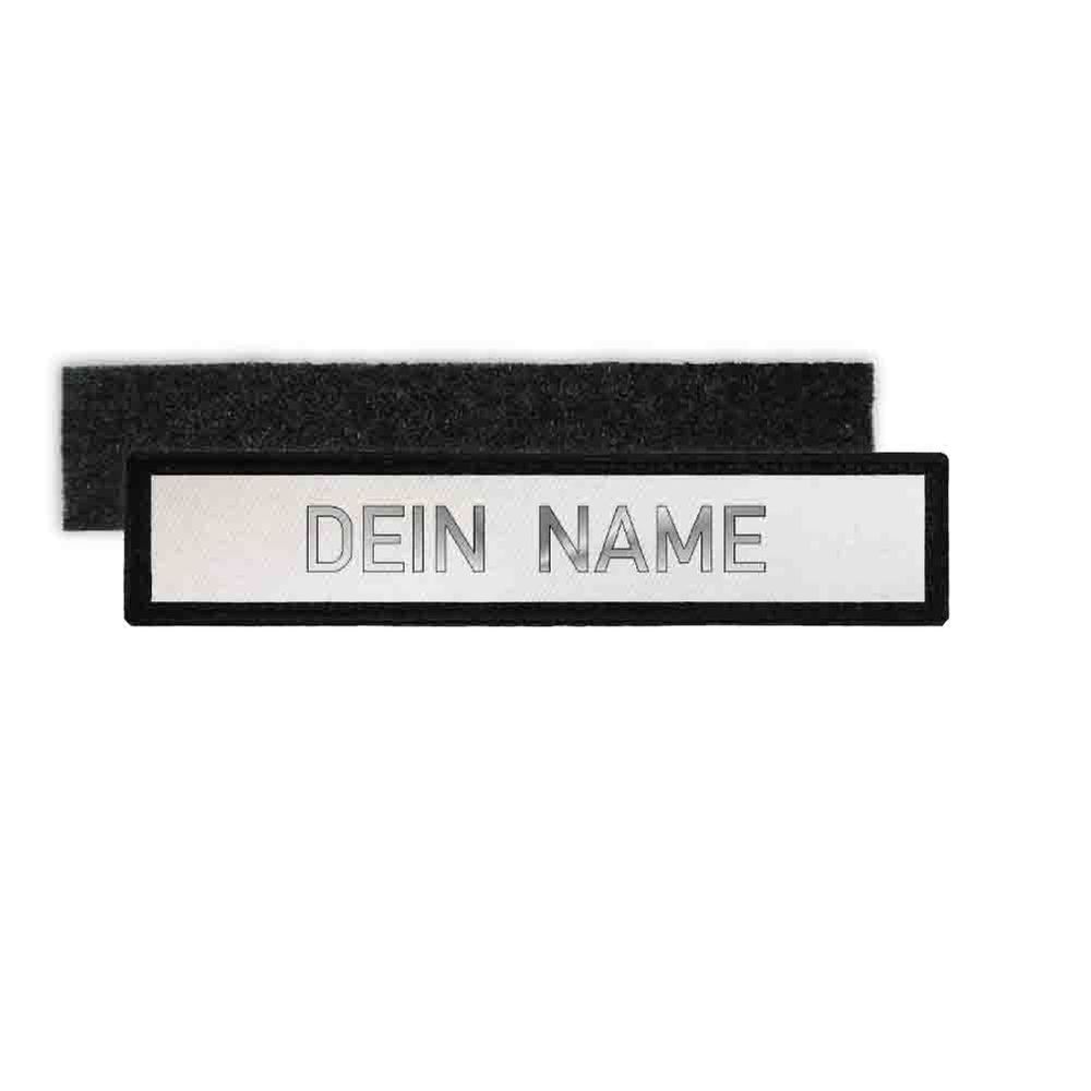 Namenschild Patch Weiß - Silber Namen individuell Doktor Rettungsdienst #32142