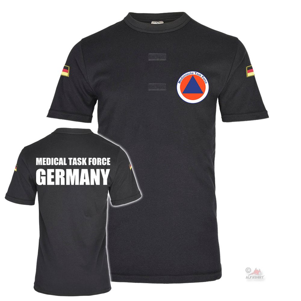 BW Tropen schwarz Medical Tasks Force Germany Medizinische MTF T-Shirt #39160