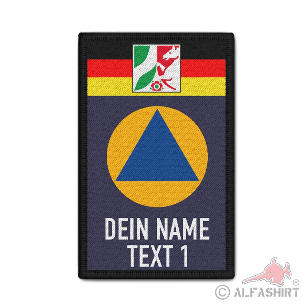Rank Patch KAT Schutz NRW Dienstgrad Freiwillige Personalisiert #42087