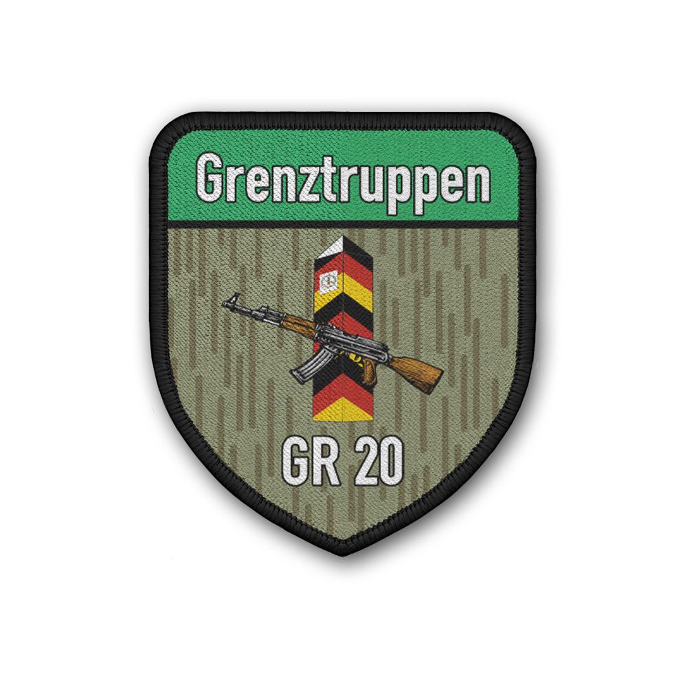 Patch Grenztruppen DDR GR 20 Grenzregiment 20 Grenzsäule Tarnmuster#46821