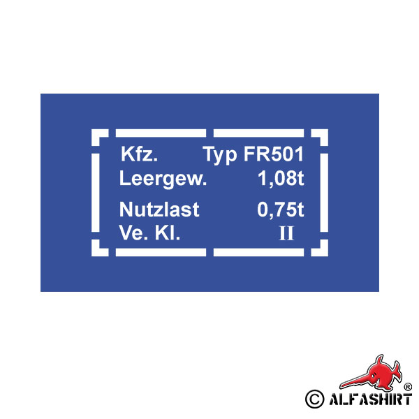 Lackierschablonen Aufkleber Türschild für DKW Framo Oldtimer LKW 30x16cm A1549
