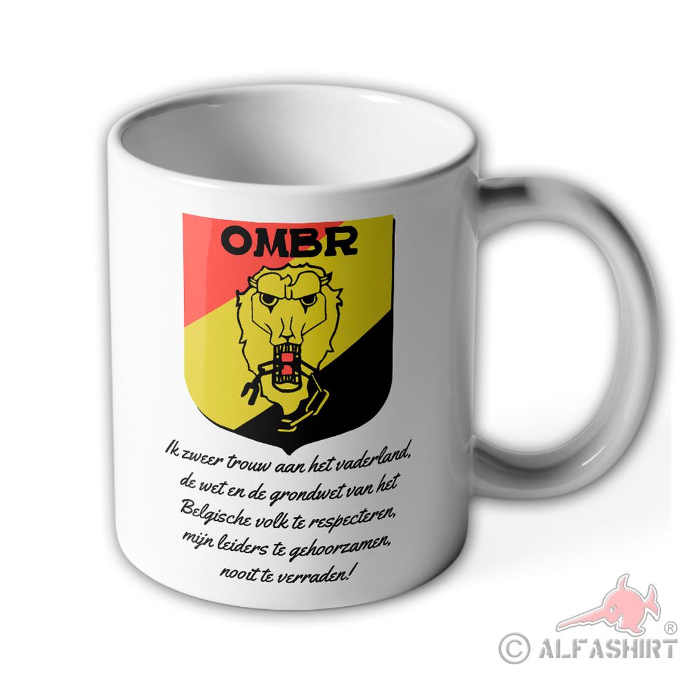 Tasse OMBR De Belgische Militaire Verzetsorganisatie Belgien WW2 Becher  #40708