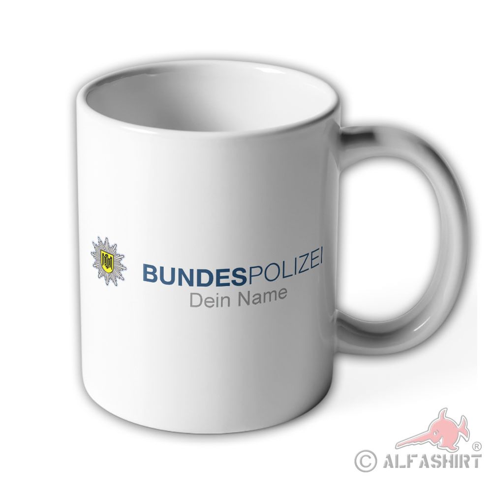 Cup personalized Federal Police BPOL desired text your name officer #43507