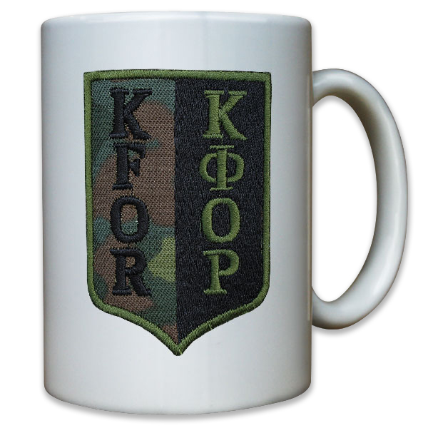 Abzeichen KFOR Kosovo Forces Einsatz Ausland BW Bundeswehr - Tasse #10938