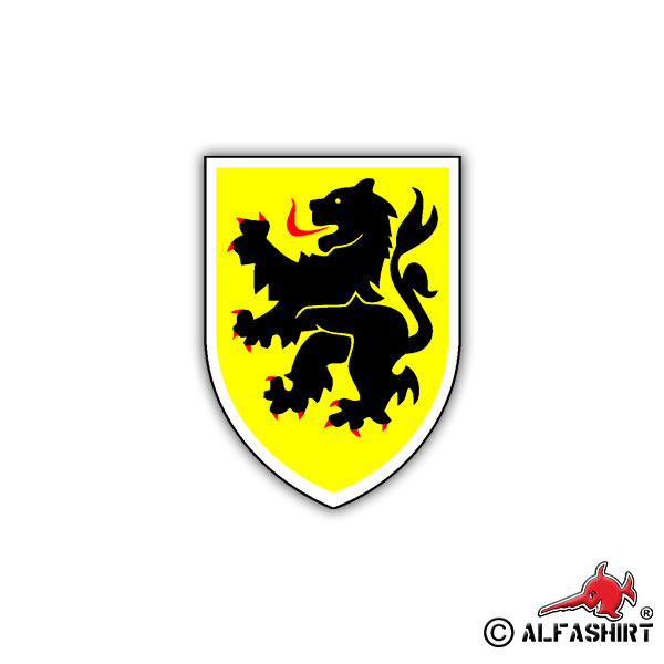 Sticker 10 PzDiv BW Panzer Division Crest Badge 6x7cm # A1022