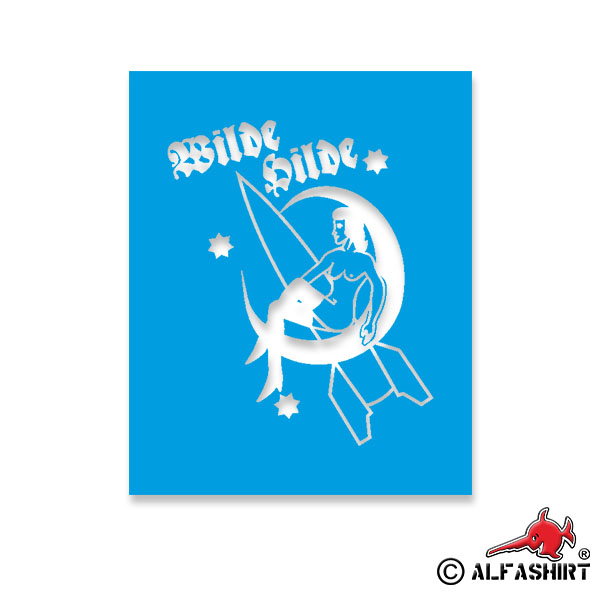 Painting Scales Sticker V2 Woman in the Moon Type 82 rocket 15x18cm # A2073