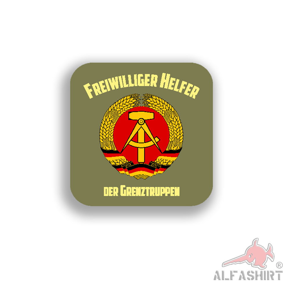Sticker Volunteer of the border troops NVA DDR 7x7cm A2443