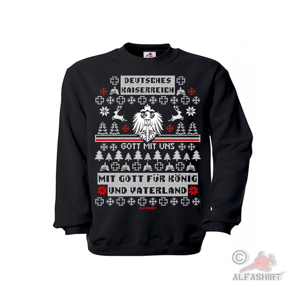 Sweater X-Mas German Empire Christmas God with us Eagle Sweater #45540