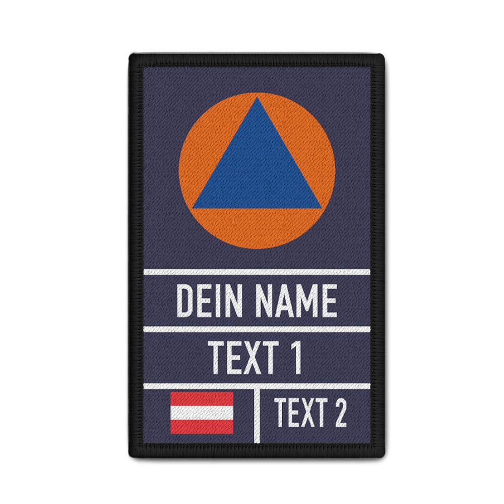 Rank Patch, customizable, disaster relief, Austria, custom text #47354