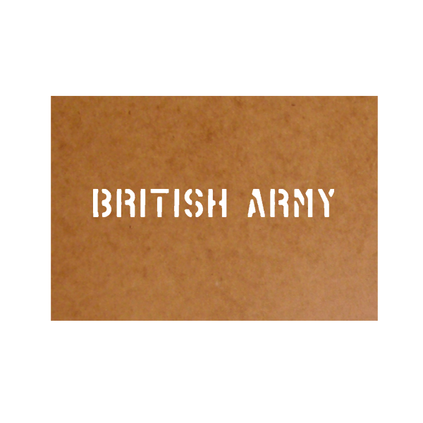 British Army Ölkarton Schablone Auto Army Bundeswehr Royal Großbritanien #26199