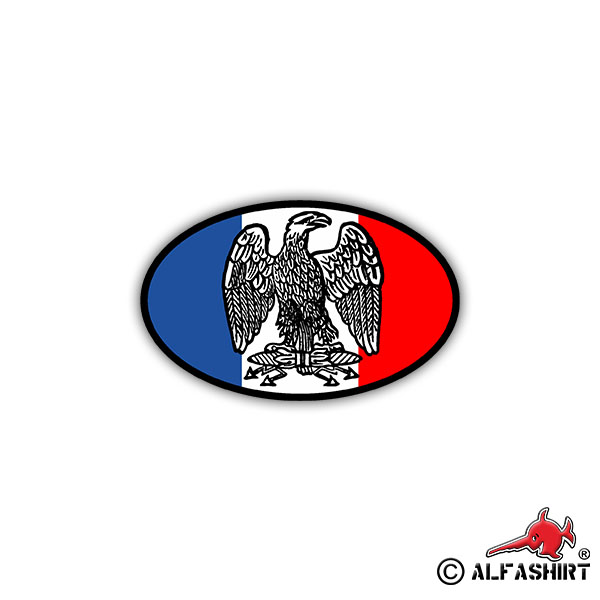 Aufkleber/Sticker Französischer Adler Wappen Flagge Fahne 7cm A1082