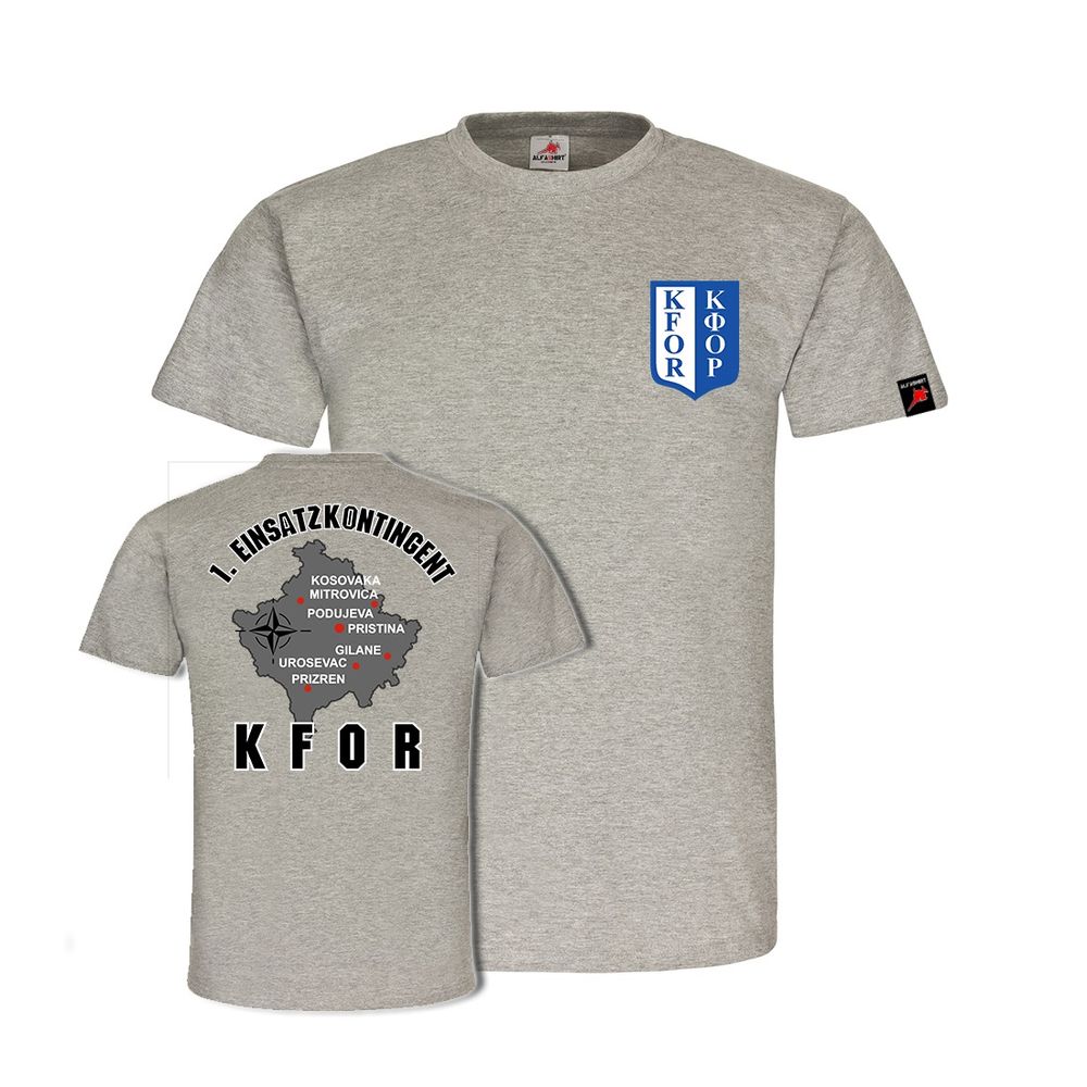 1 contingent KFOR Kosovo NATO deployment Balkan US Army T-shirt # 31651