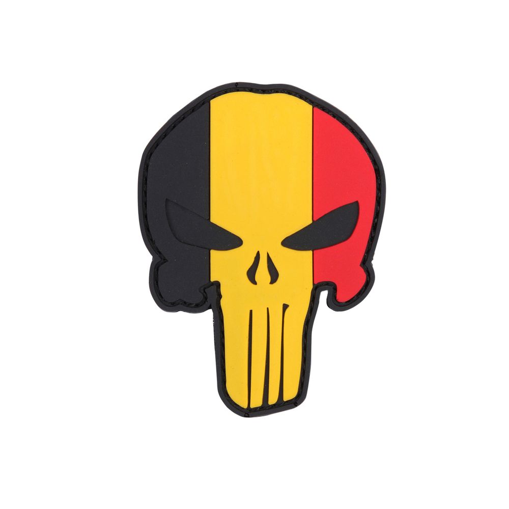 Infidel Skull Belgium Airsoft Alfashirt 3D PVC Logo Armee 8  x 5 cm#26754