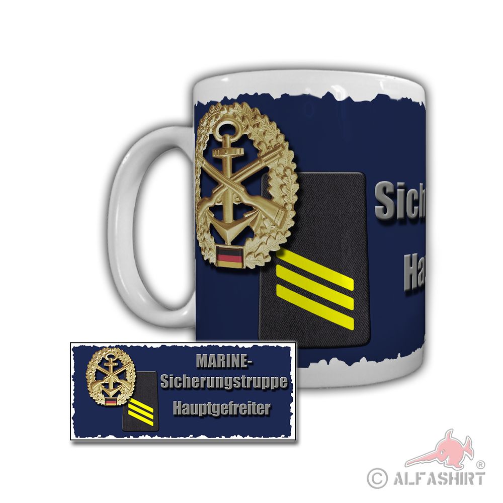 Tasse Marine Sicherungstruppe Hauptgefreiter Minenjagdboot Bundeswehr #29323