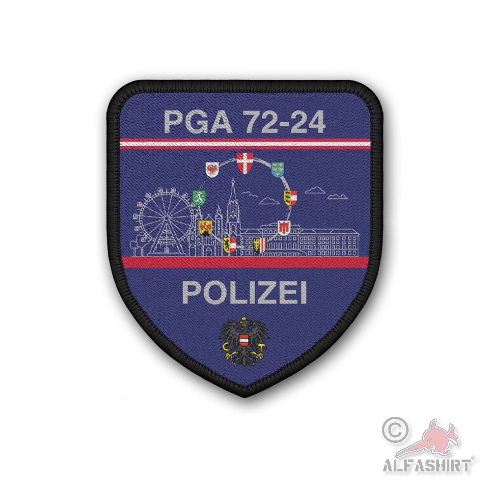 Patch 7,5x6,5cm Österreich PGA 72-24 Polizei #K02933