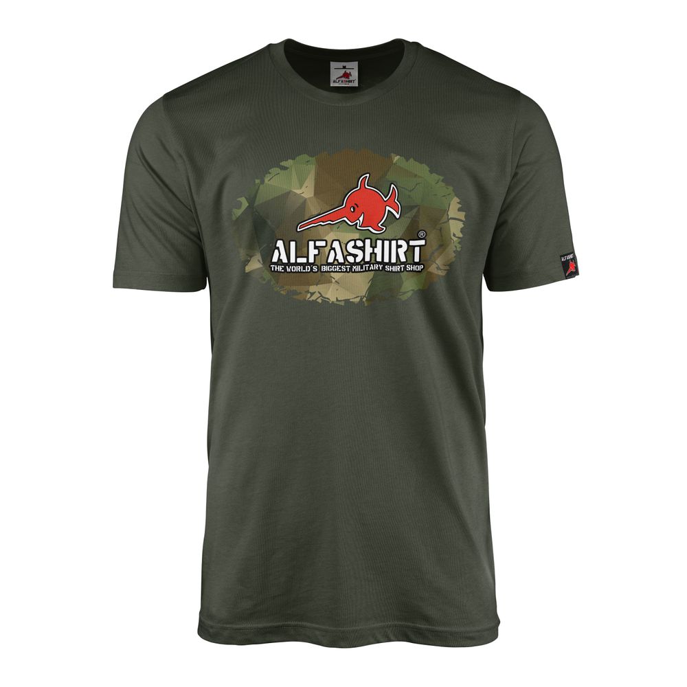 Alfashirt Team BW Tarn Polygon Military Shirt Shop Schwertfisch T Shirt #44783