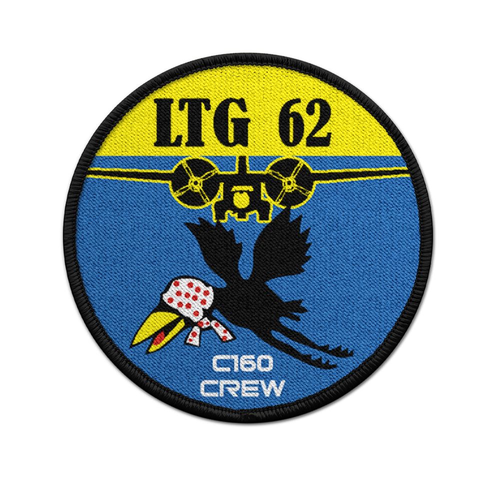 Patch LTG 62 C160 CREW Air Transport Squadron Air Force Crest Logo Raven # 31149