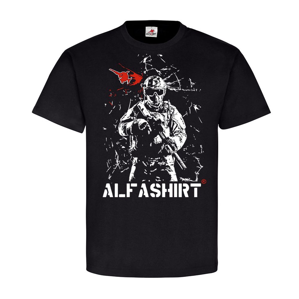 ALFASHIRT-AR-15 Sniper Sturmgewehr Deko Waffe Sportschütze Motiv Army #22110