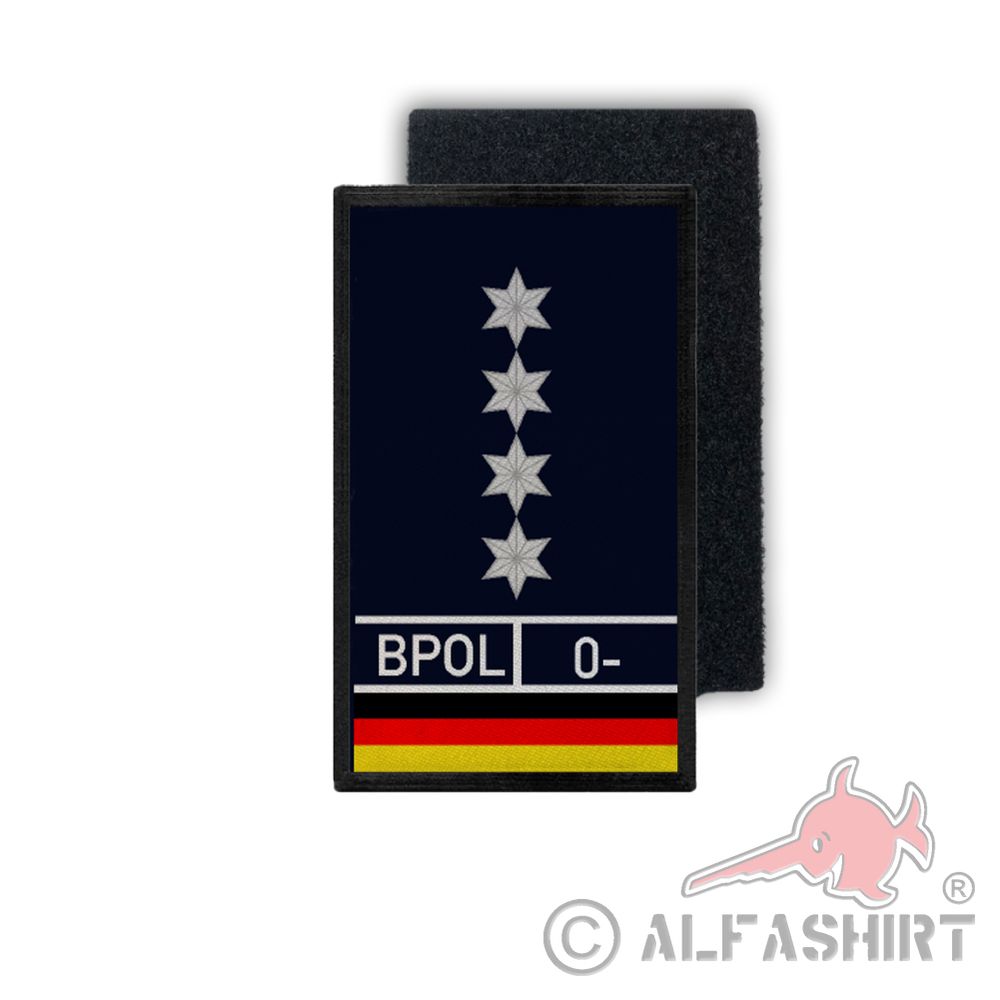Polizei PHK A12 Dienstpatch Kommisar Stern Blood Rang 9,8x6cm#31975