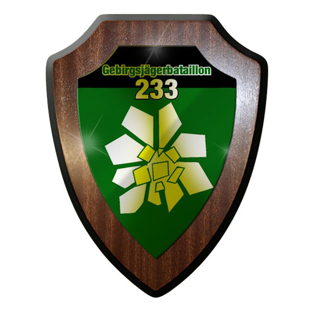 Wappenschild / Wandschild / Wappen Gebirgsjägerbataillon Gebirgsjäger 233 #8490
