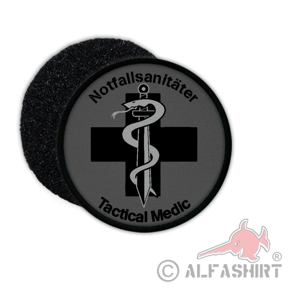 Patch Notfallsanitäter Sanitäter Polizei Bundeswehr Tarn Nacht Grau #31041