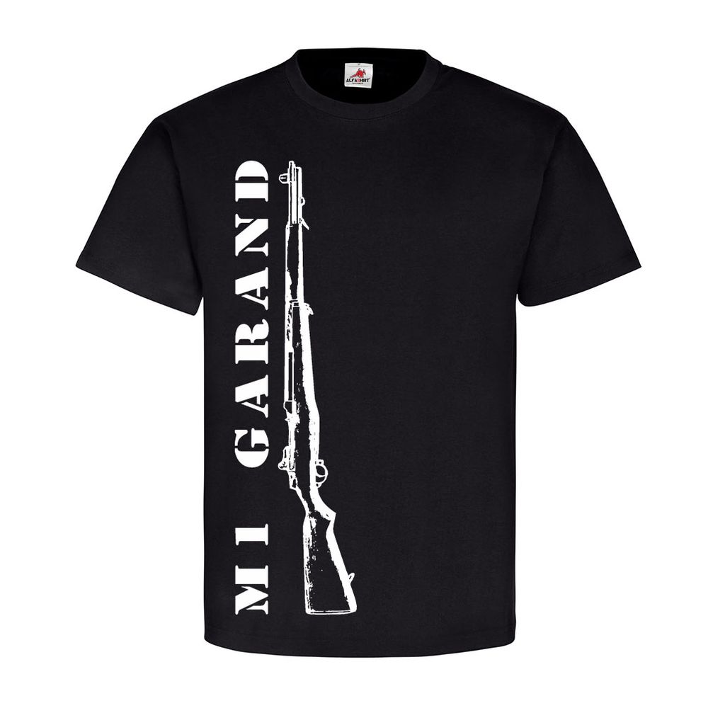 M1 Garand with Data Rifle Weapon USA America Caliber Gewehr - T Shirt #11554 