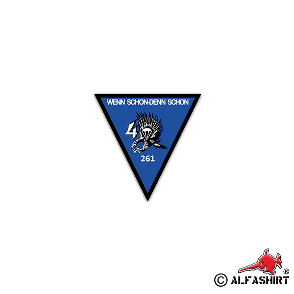 Aufkleber/Sticker 4 FschJgBtl 261 Fallschirmjägerbataillon BW Heer 8x7cm #A2336