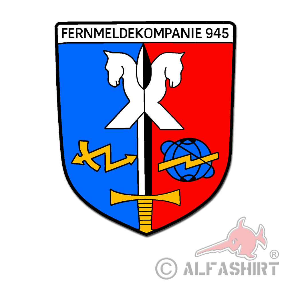 Sticker FmKp 945 Fernmeldekompanie Funk rear window troop 7cm A4776