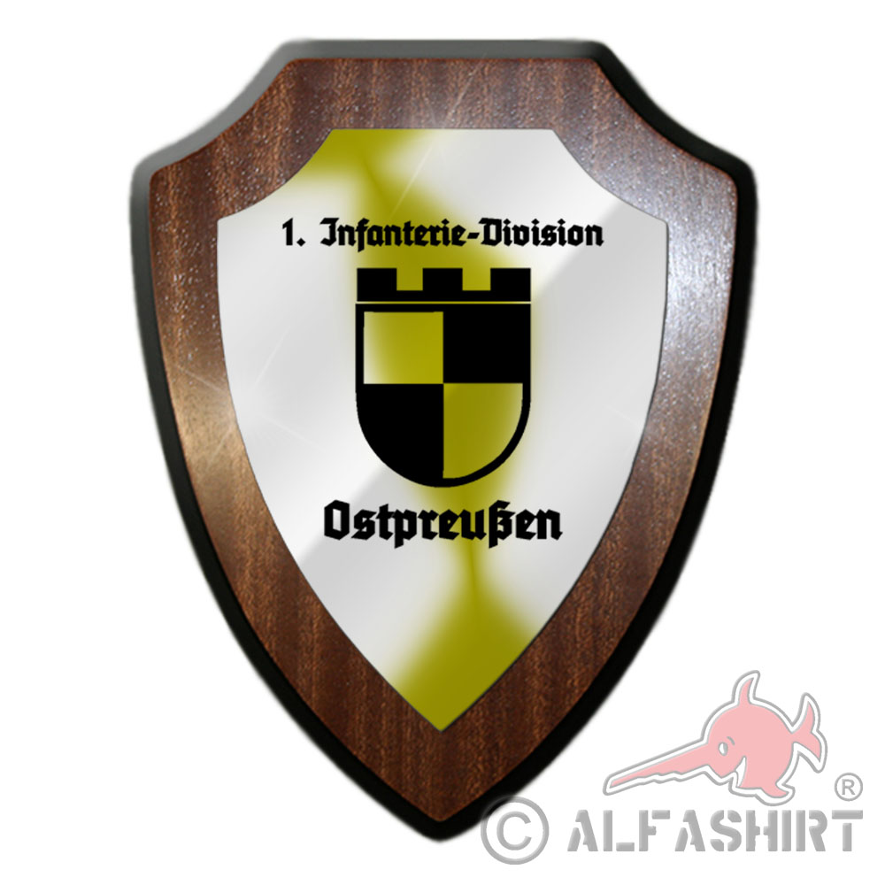 Heraldic shield 1 infantry division InfDiv East Prussia Königsberg military # 27924