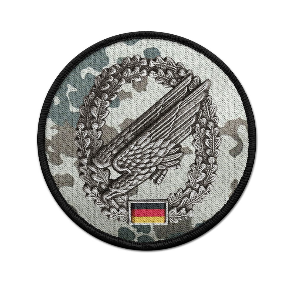 Patch Fallschirmjäger Barettabzeichen ISAF Bundeswehr Flecktarn Aufnäher #20799