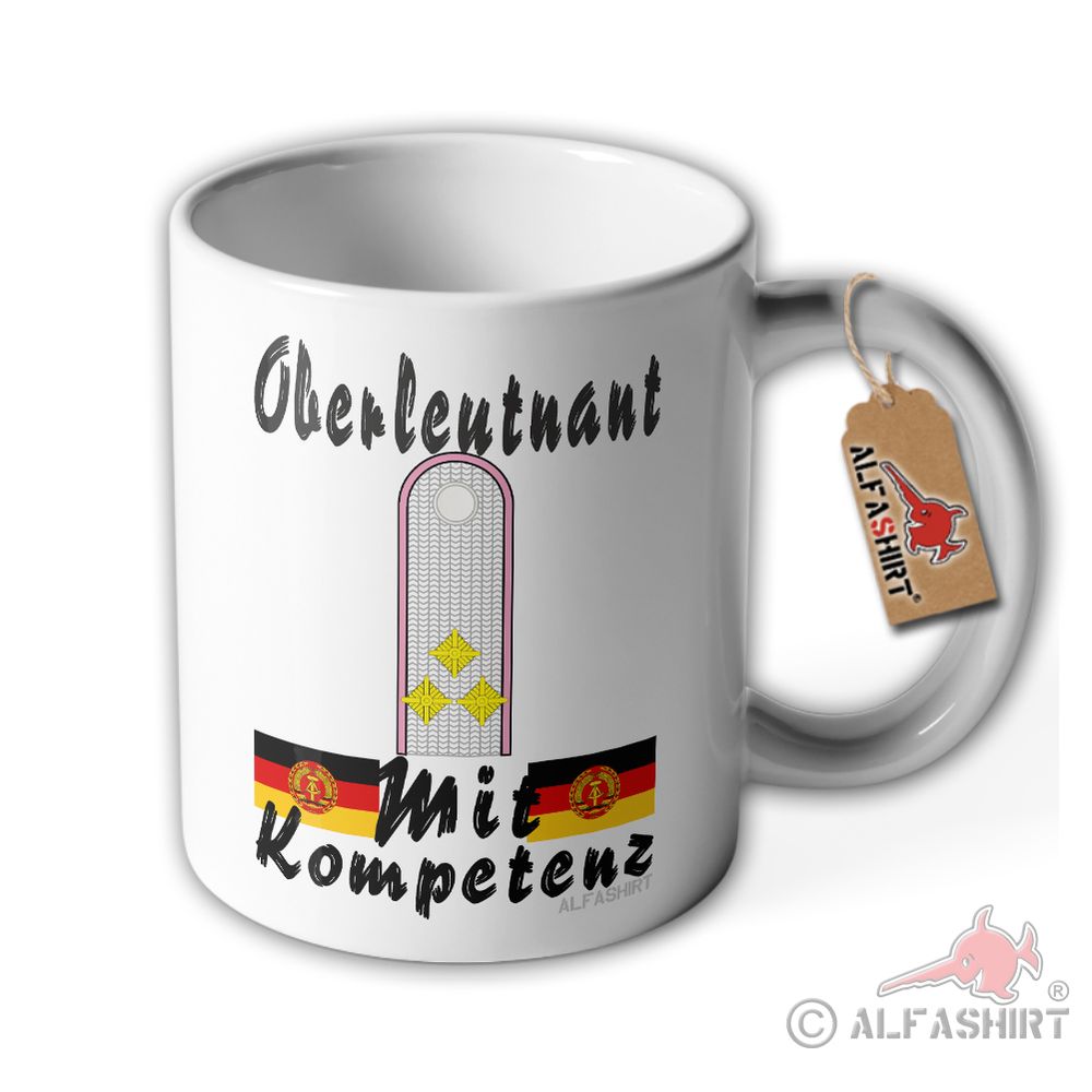 Oberstleutnant Panzertruppe Tasse DDR Genosse Schulterklappe Dienstgrad #38748