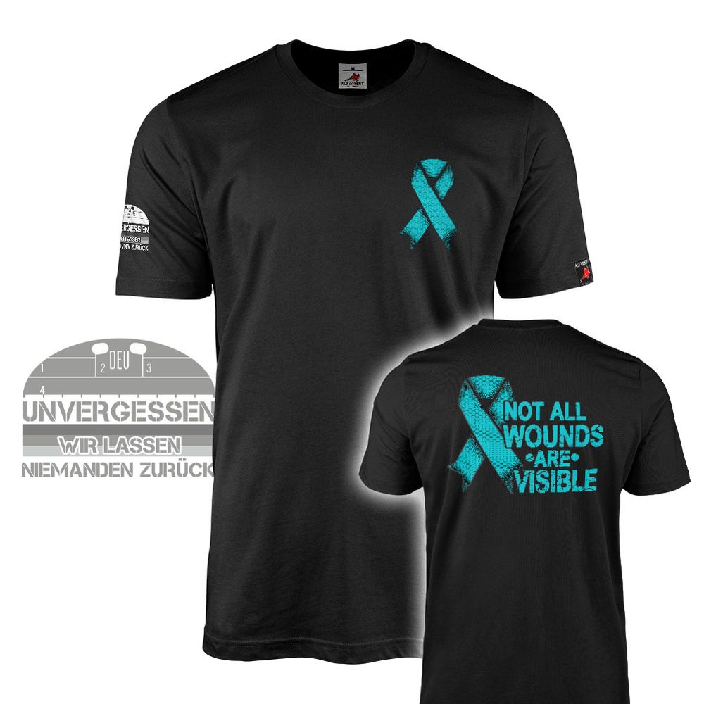 T-Shirt UNFORGETTABLE - PTSD Emergency Services Statement Invisible Wounds #46590