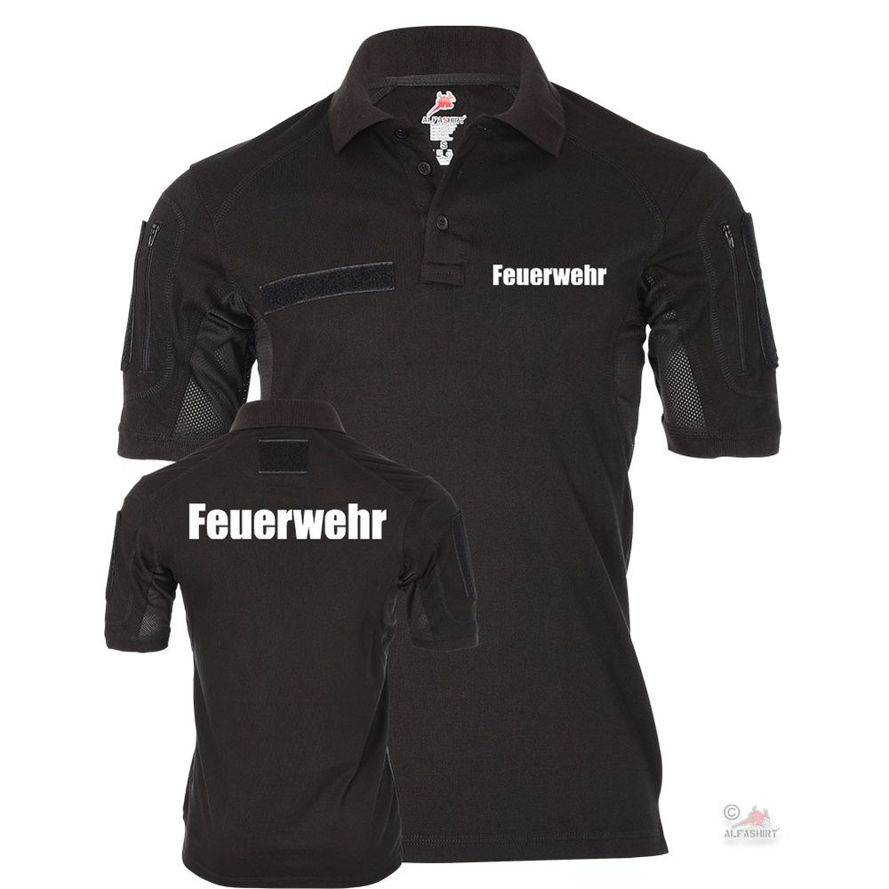 Tactical Poloshirt Alfa Feuerwehrmann 112 Unfall Brand Einsatz Löschzug #19158