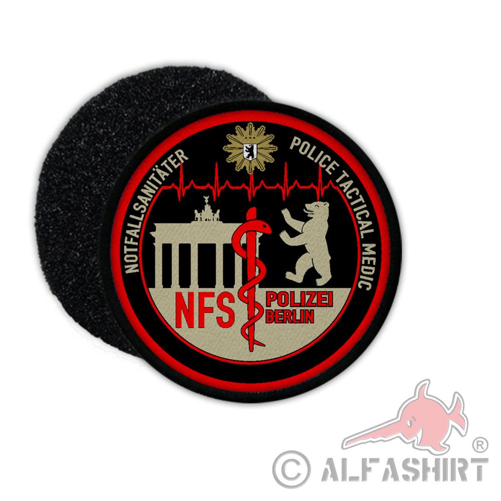 Patch Notfallsanitäter Polizei Berlin  Uniform Abzeichen NFS #31020